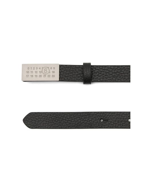 MM6 by Maison Margiela White Numeric Belt