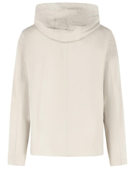 Eleventy White Long-Sleeved Casual Jacket for men
