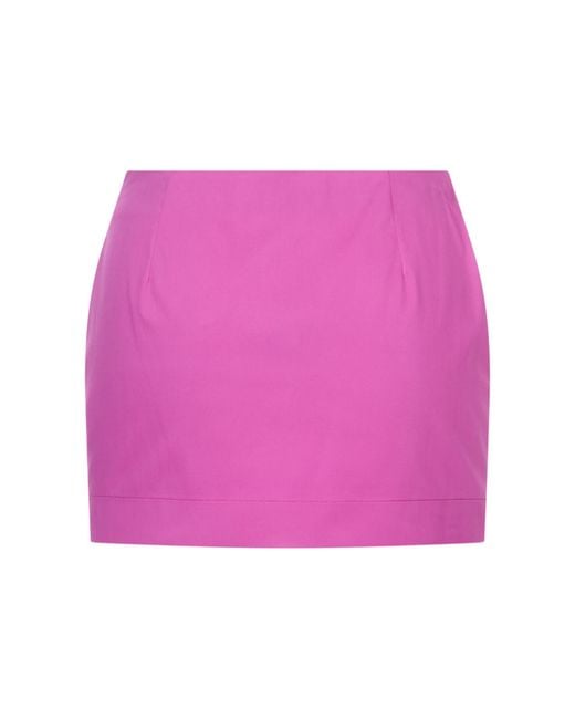 Gianluca Capannolo Pink Zip-Fastening Mini Skirt