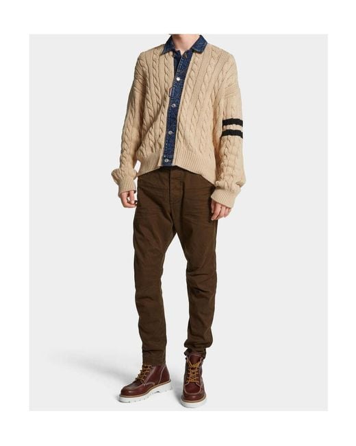 DSquared² Brown D2 Sexy Tapered-Leg Chino Pants for men