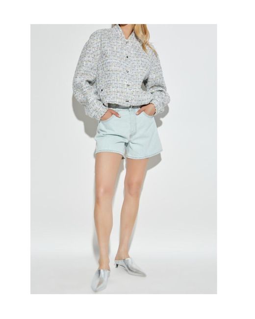 IRO Gray Noemy Tweed Buttoned Jacket