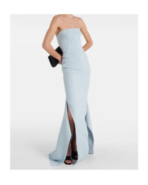 Maticevski Blue Notorious Crepe Corset Gown