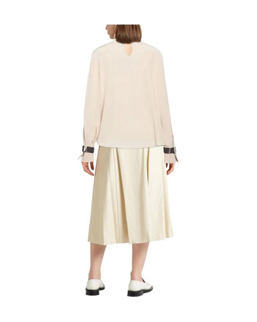Brunello Cucinelli Natural Solid-Color Turtleneck Long-Sleeve Shirt