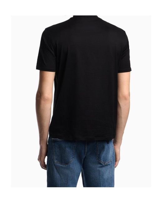 Emporio Armani Black Logo-Detail T-Shirt for men