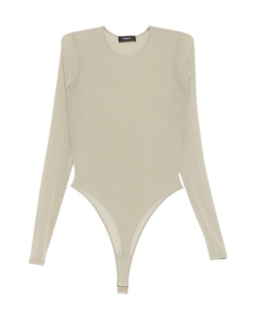 Wardrobe NYC Natural Sheer Bodysuit
