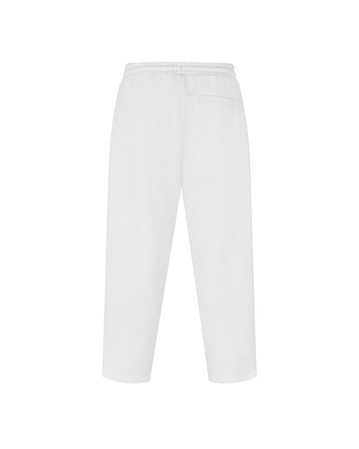 Boss White Color Block Casual Long Pants for men