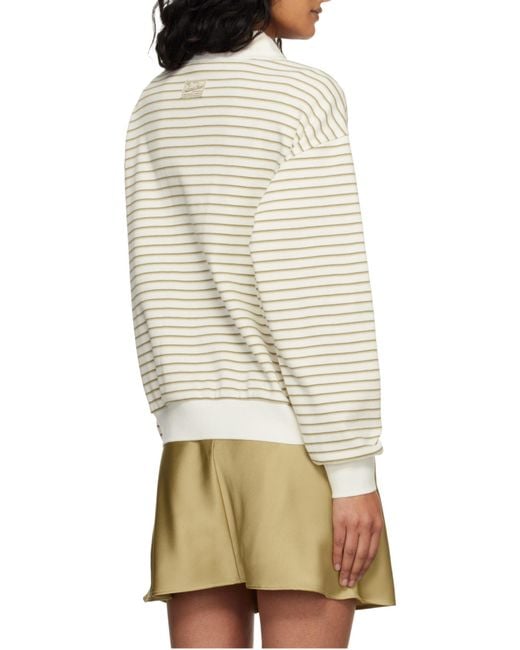 DUNST White Striped Polo Shirt for men