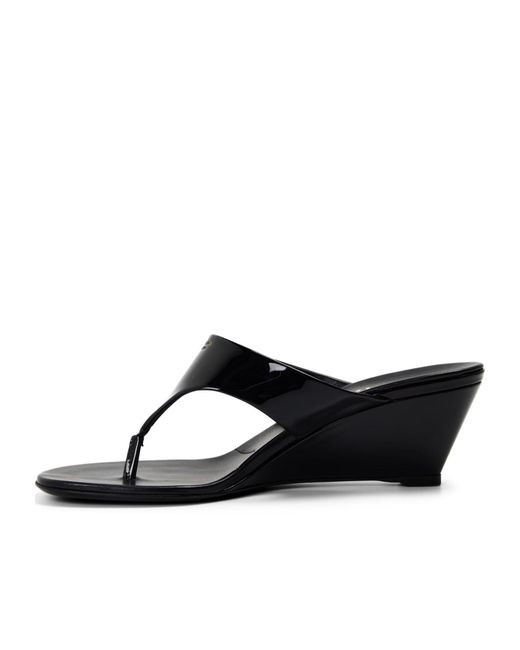Prada Black Wedge Flip-Flops