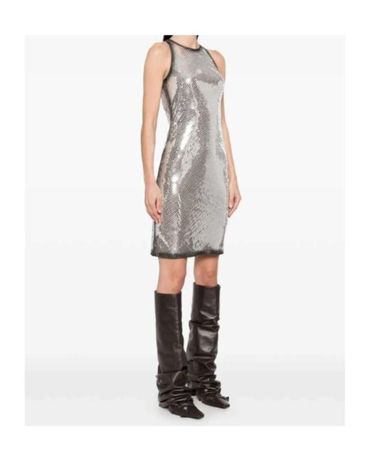 The Attico Gray Sleeveless Dress