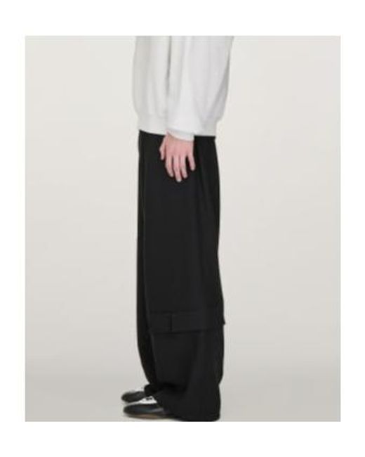 Y-3 Black Sport Uniform Straight Leg Trousers for men
