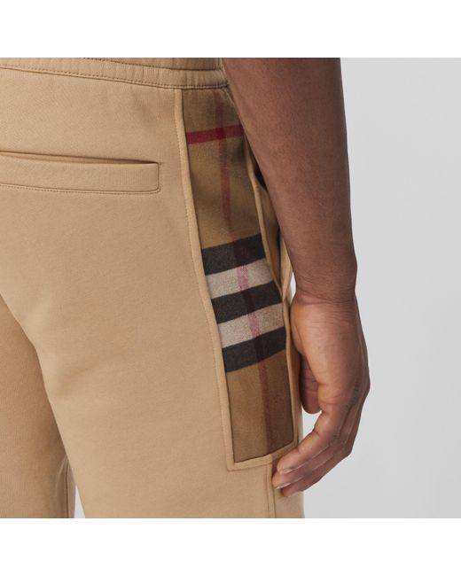 Burberry Natural Check Panel Jogging Pants for men