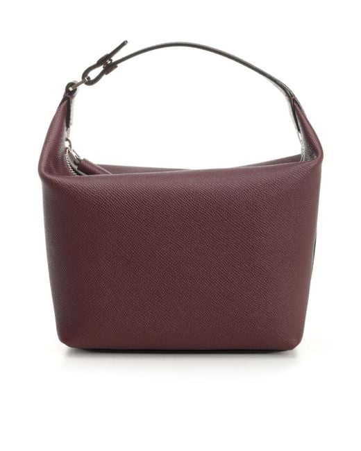 Valextra Purple Mochi Mini Handbag