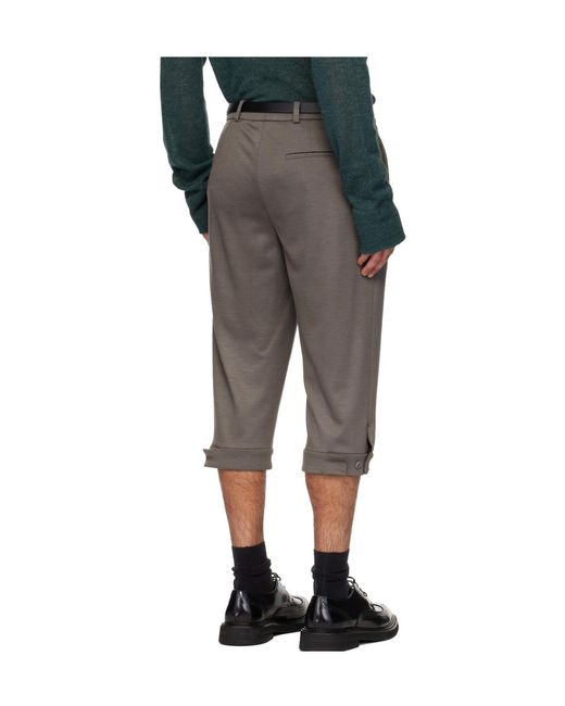 Rier Gray Knickerbocker Wool Shorts for men