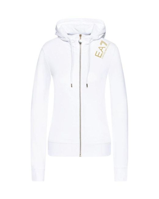 Emporio Armani White Logo Details Casual Coat