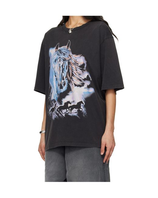 Lu'u Dan Gray Year Of The Horse Series Crew Neck Oversized T-Shirt for men