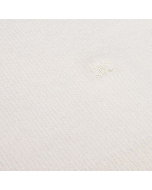 Céline White Boatneck Sweater