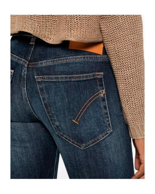 Dondup Blue Coco Faded Straight-Leg Jeans