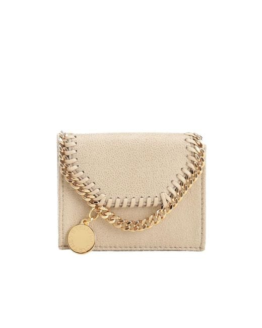 Stella McCartney Natural Falabella Chain Trifold Wallet