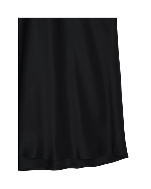 Anine Bing Black Bar Silk Maxi Skirt