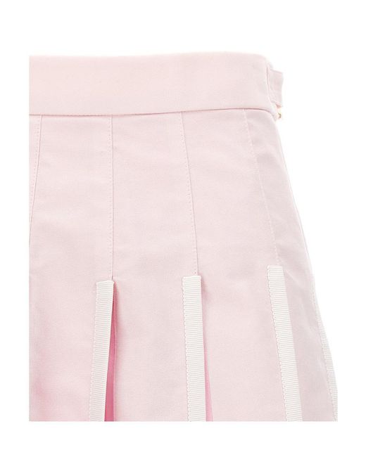 Thom Browne Pink Pleated Skirt