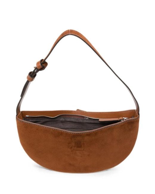 Staud Brown Harlow Horseshoe-Buckle Shoulder Bag