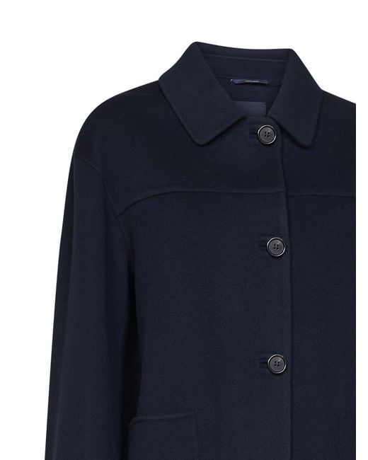 Max Mara Blue Smmgiugno Button-Fastening Jacket