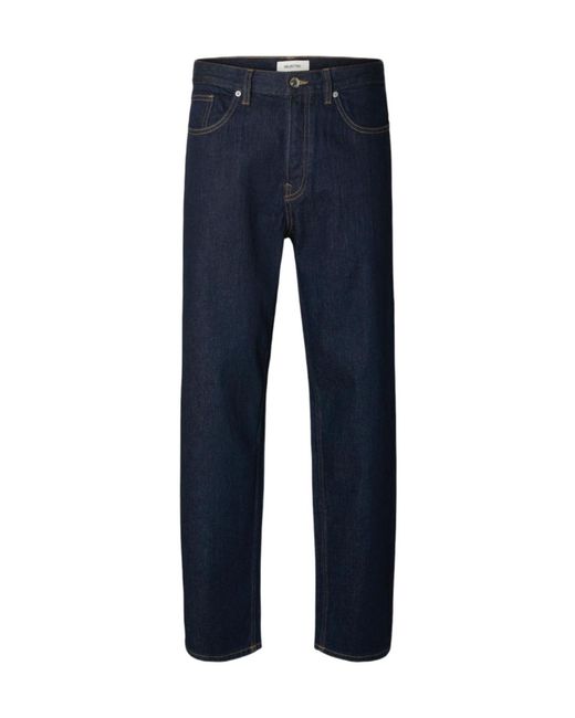 SELECTED Blue 190 Tapered Fit Jeans for men