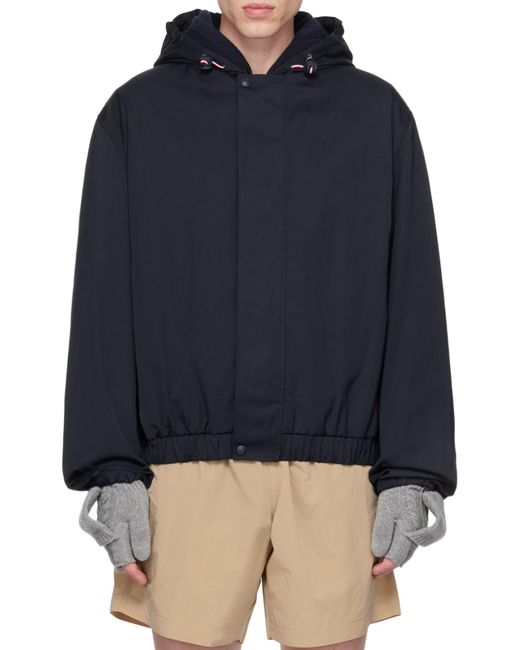 Thom Browne Blue Hooded Jacket for men