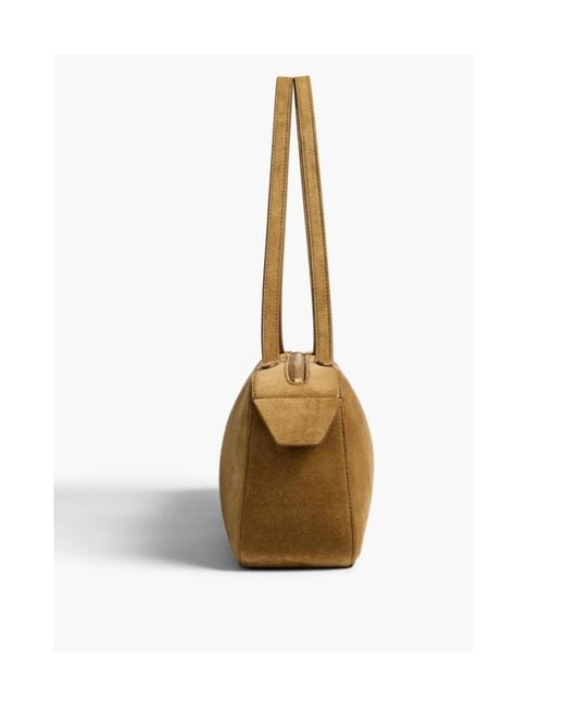 Khaite Brown Simona Zipped Shoulder Bag