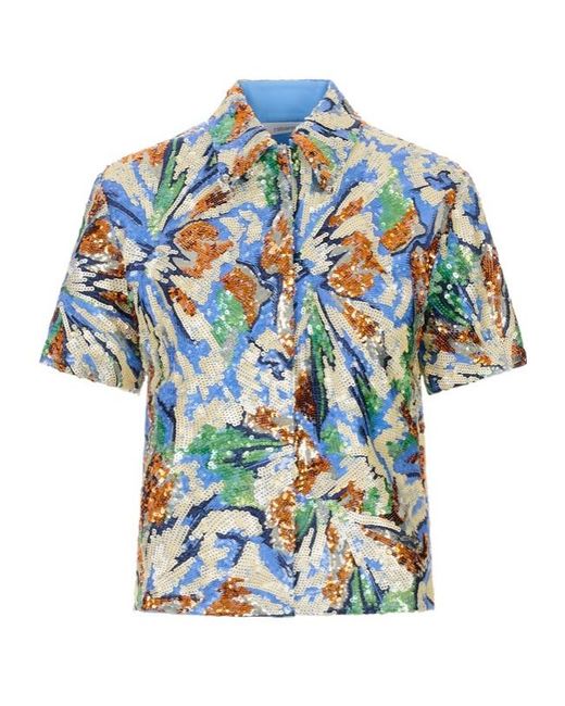 Rabanne Blue Patterned Shirt