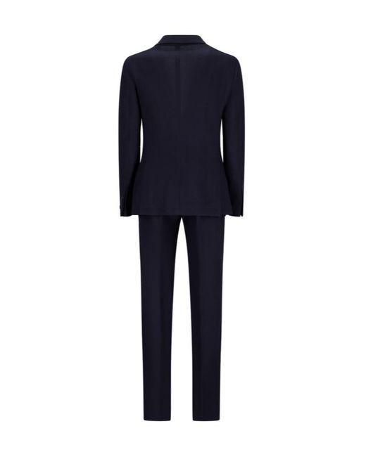 Tagliatore Blue Single-Breasted Textured Suit for men