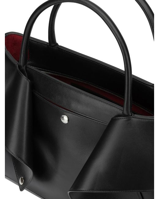 Totême Black Mercer Leather Tote Bag