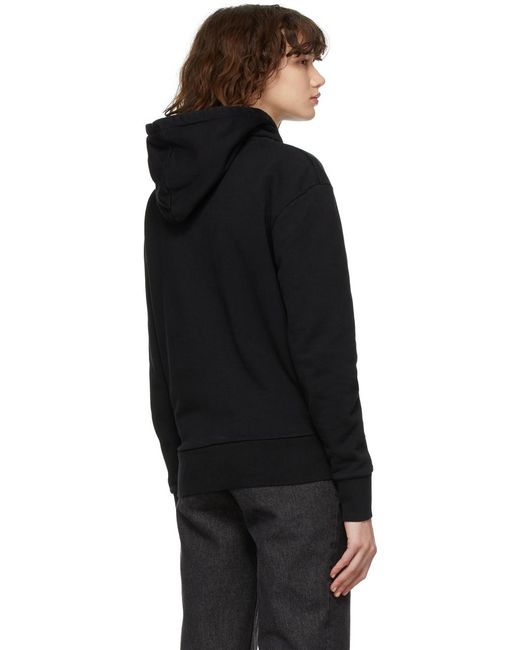 Maison Kitsuné Black Maison Kitsuné Tricolor Fox Patch Hoodie