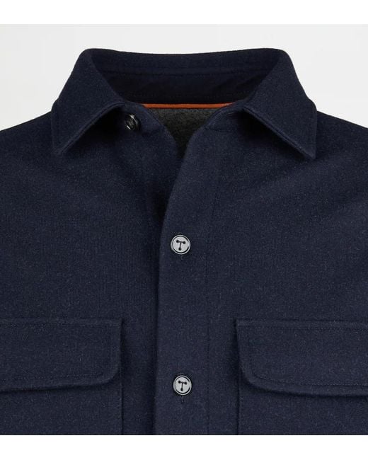 Tod's Blue Flap-Pocket Shirt for men