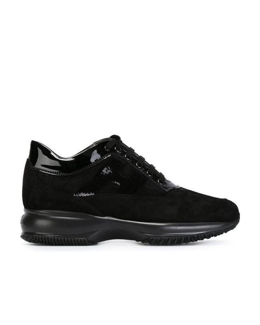 Hogan Black Interactive Lace-Up Sneakers