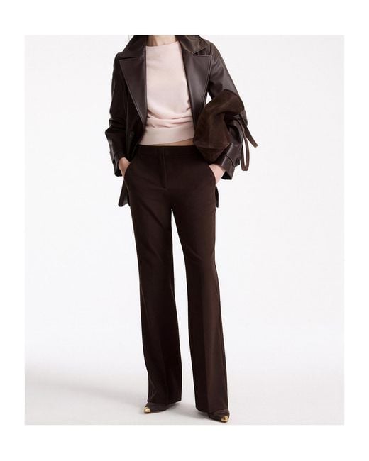 Marella Brown Pleated Casual Trousers