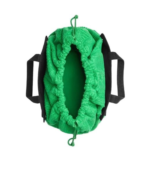 Bottega Veneta Green Report Jacquard Towel Travel Bag for men
