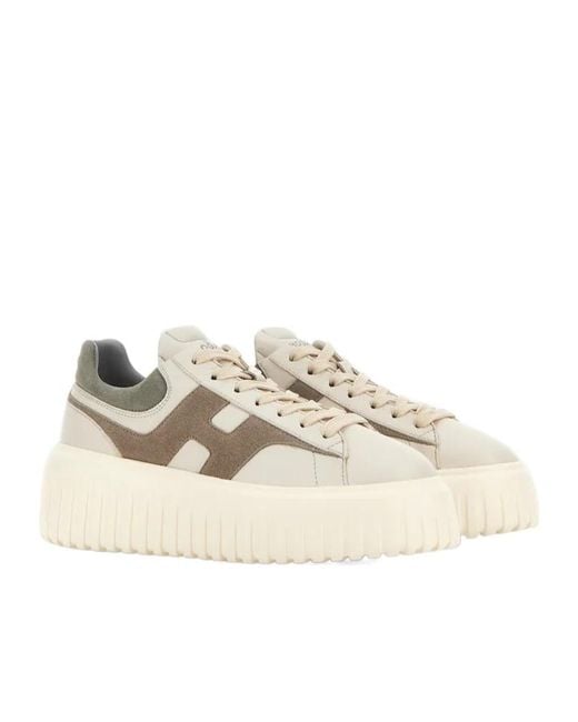 Hogan Natural H-Stripe Low-Top Sneakers