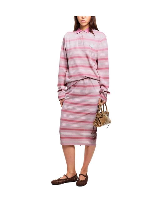 Prada Pink Pencil Midi Skirt