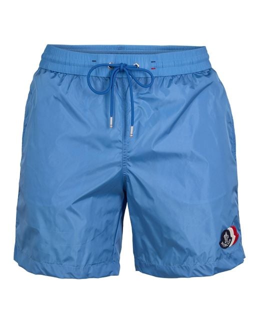 Moncler Blue Simple Swim Trunks for men