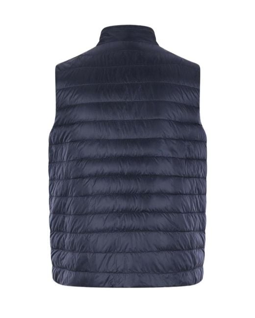 Herno Blue Zip-Up Reversible Gilet for men