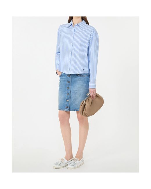 Weekend by Maxmara Blue Cartone Striped Oxford Shirt
