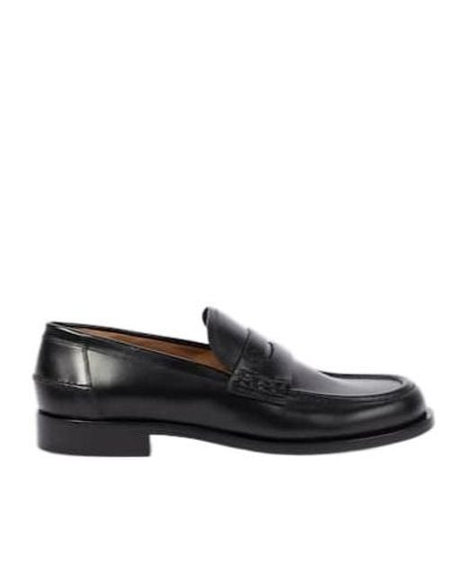 Gianvito Rossi Black Michael Leather Loafers for men