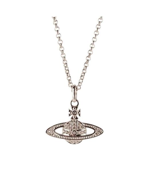 Vivienne Westwood Metallic Logo Pendant Necklace