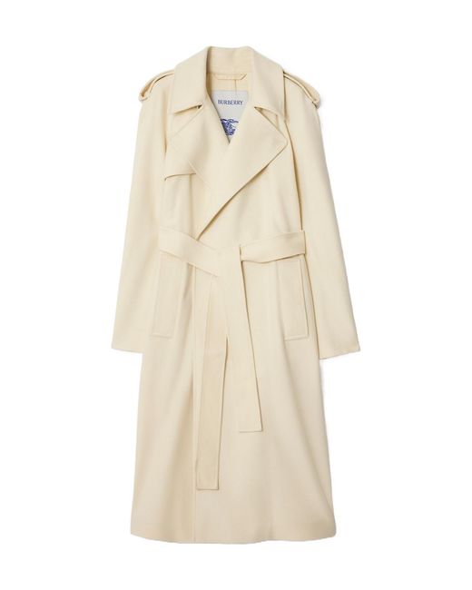 Burberry Natural Mid-Length Wrap Coat