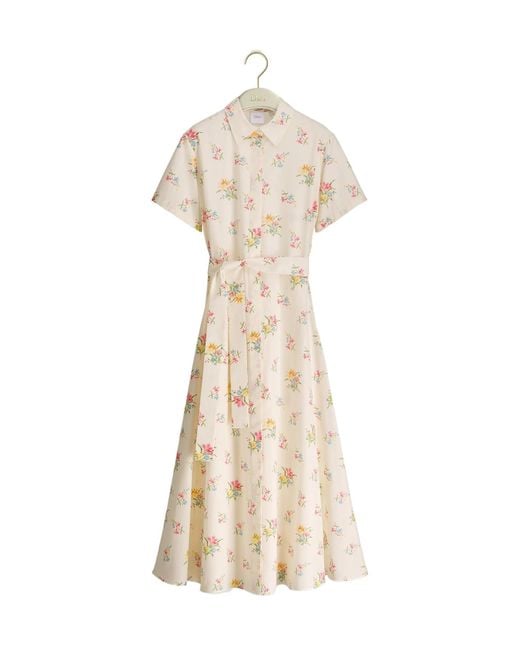Dior Natural Mid-Length Belted Shirtdress
