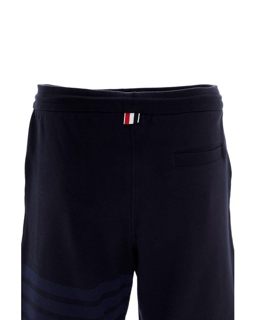 Thom Browne Blue Bar Track Shorts for men