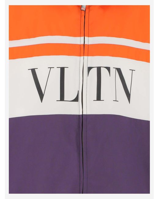 Valentino Purple Lightweight Logo-Print Jacket for men