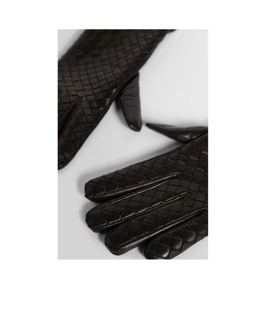 Bottega Veneta Black Intrecciato Gloves