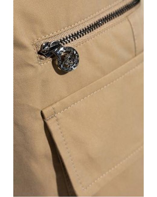 Versace Natural Flap-Pocket Trousers for men